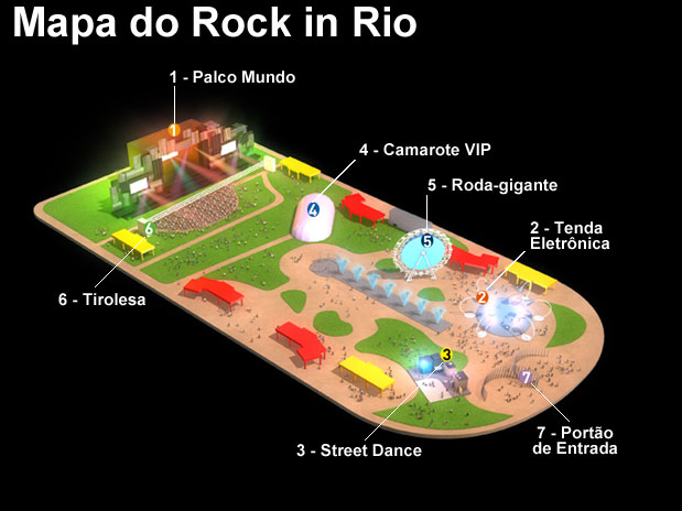 Mapa Rock in rio