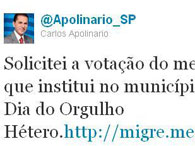 Foto: print do tweet @apolinario_sp