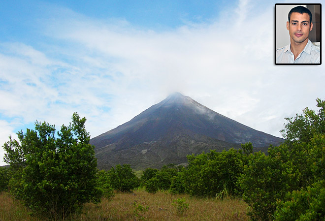 Vulcão Arenal/Costa Rica /  foto: Grez/Wikimedia - Cauã Reymond / foto: João Cotta/TV Globo